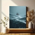 thumbnail image 6 of Storm Ocean Waves Fishing Boat Canvas Print, Living Room Bedroom Kitchen Hallway Decor, 6 of 8