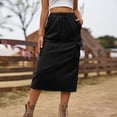 thumbnail image 3 of Falda Con Cordón Falda de carga para mujer Falda de jeans de cintura alta Traje diario de chica picante (Negro L) Ygjytge para Mujer Negro T XXL, 3 of 7