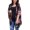 Black, variant on Women's Floral Print Kimonos Loose Half Sleeve Shawl Chiffon Cardigan Blouses Casual Beach Cover Ups