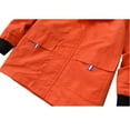 thumbnail image 2 of Hiheart Boys Girls Water Resistance Hooded Jackets Cotton Lined Rain Jackets Orange 8-9 yrs, 2 of 7