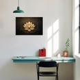 thumbnail image 2 of ZHONGYUTONG Gold Lotus Canvas Wall Art Abstract Golden Flower Pictures Zen Painting Meditation Artwork for Bathroom Decor Framed (20.00" x 30.00"), 2 of 5