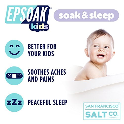 Epsoak Kids - Trempez & amp; Bain de sel d'Epsom Sleep pour enfants (sac de  2 lb - formule pure et douce à la lavande). 