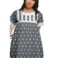 thumbnail image 5 of Moomaya Button Down Maxi Nightdress Short Sleeve Printed Women Cotton Nightwear, 5 of 6