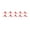 Red, variant on DIY Toy Propellers, 70mm 3,Blade Design, 2mm Bore, 10,Piece Set, ABS Plastic