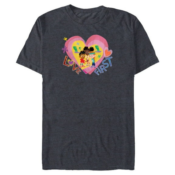 Disney Rise Up, Sing Out Love First - Short Sleeve Blended T-Shirt for Adults - Customized-Navy Heather