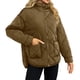thumbnail image 3 of Chaqueta Acolchada para Mujer, con Capucha, Larga, Cremallera, Abrigo de Invierno, Chaquetas Cálidas con Bolsillos Marrón M, 3 of 8