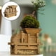 thumbnail image 4 of Jardinera de Flores Rústica, Forma de Trilladora de Creativa, Macetas para Plantas, Contenedor, Maceta de Escritorio para Interiores, Decoració Madera oscura DYNWAVEMX recipiente suculento, 4 of 8