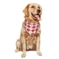 thumbnail image 4 of Dog Bandanas, Red plaid heart Adjustable Dog Scarf Triangle Bib Handkerchief Accessories for Small Medium Large Dogs, Cats, Pets, 4 of 6