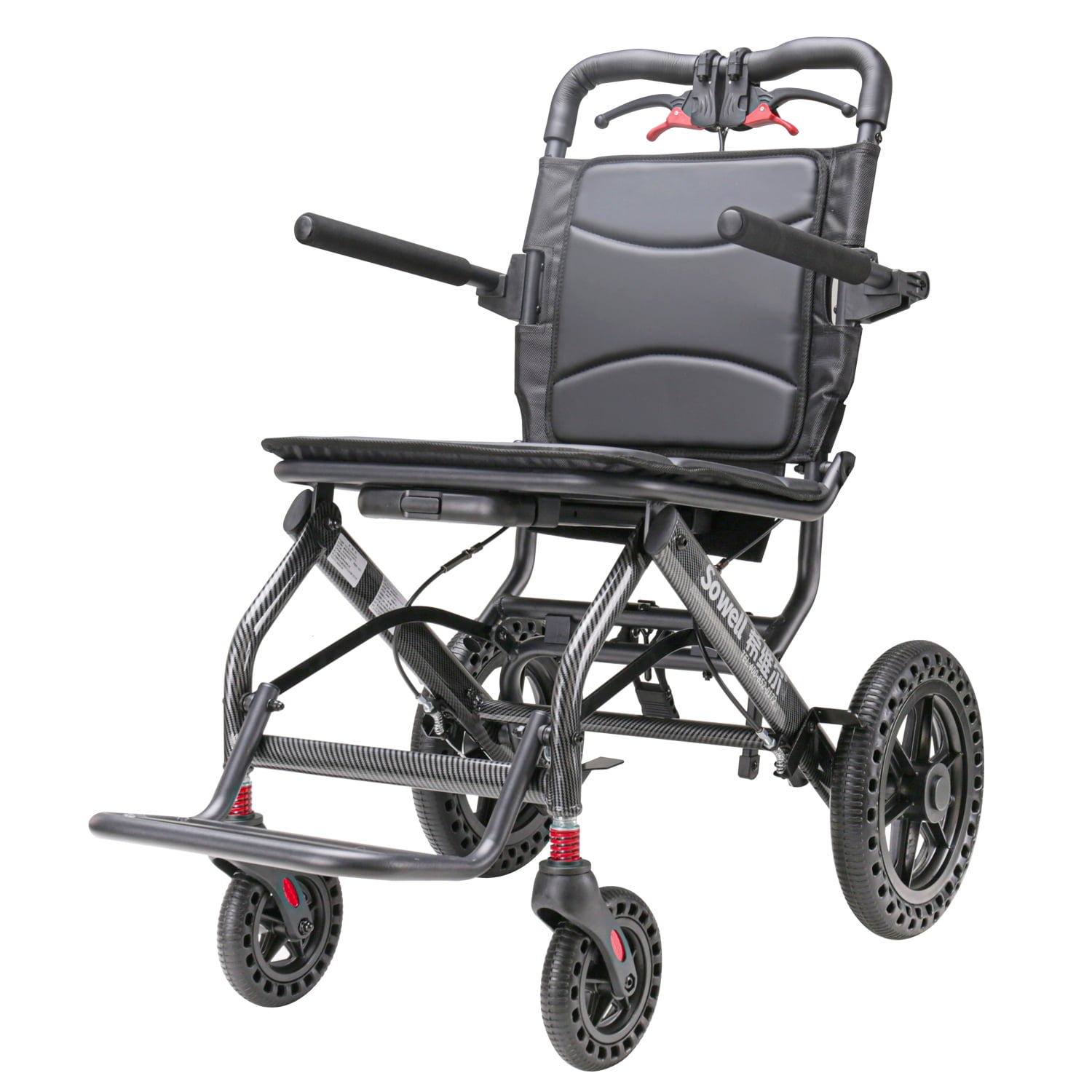 Lightweight Folding Travel Wheelchair Transport Chair