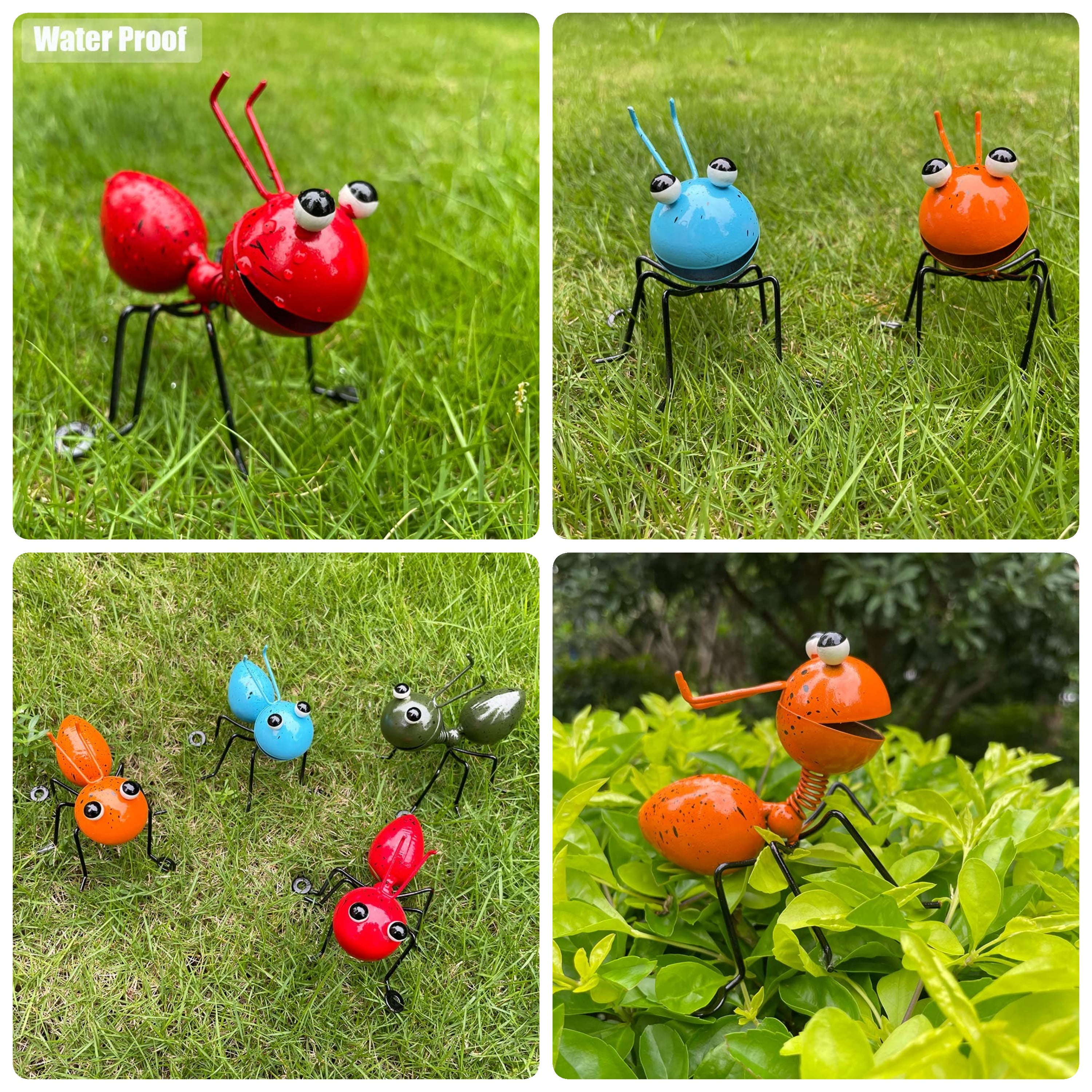 Metal Ant Garden Decoration, 4 Pieces Insect Decor, Outdoor Garden Fence Yard  Art Wall Sculptures Wall Hangings, Home Decor