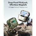 thumbnail image 3 of Funda para AirPods 4 ESR HaloLock a prueba de caídas, color verde militar, 3 of 9