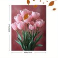 thumbnail image 3 of Qisvanset Framed Canvas Wall Art 12x16 Inch Pink Tulip Steadfast Love Coquette Easter Bible Art, 3 of 5