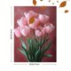 thumbnail image 3 of Qisvanset Framed Canvas Wall Art 12x16 Inch Pink Tulip Steadfast Love Coquette Easter Bible Art, 3 of 5