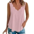 thumbnail image 2 of Plus Size Tank Tops for Woman V-Neck Vest Top – Comfortable, Breathable, Casual Scallop Hem Tank Tops, 2 of 7