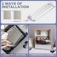 thumbnail image 6 of Fenchilin 9''x12'' Vanity Makeup Mirror with Lights Tabletop White, 6 of 10