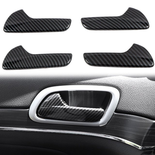 Carbon Fiber Inner Door Handle Cover Trim for Dodge Durango 2011 - 2021-
