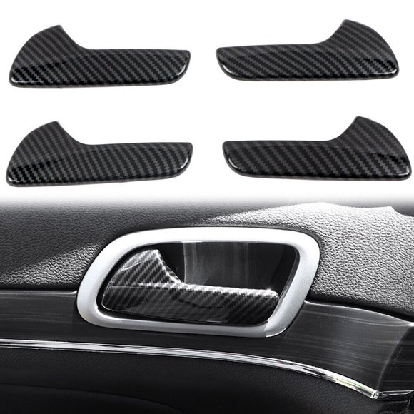 Carbon Fiber Inner Door Handle Cover Trim for Dodge Durango 2011 - 2021-
