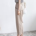 thumbnail image 5 of Itsame Womens Loose Long Pants Pocket Relaxed High Waisted Wide Leg Sweatpants Beige Size 5XL, 5 of 5