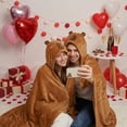 thumbnail image 6 of Capybara Wearable Blanket Hoodie - Capybara Gift Costume Adults Oversize Flannel Wrap Throw Gift for Mom Girlfriend Wife Birthday Female Black Women in History, 6 of 10