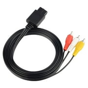 AV Audio Video Adapter Cable, TOUMENY Composite AV Cord for SNES Super N64, 6FT Audio Video Cable for TV Monitor Gaming Console