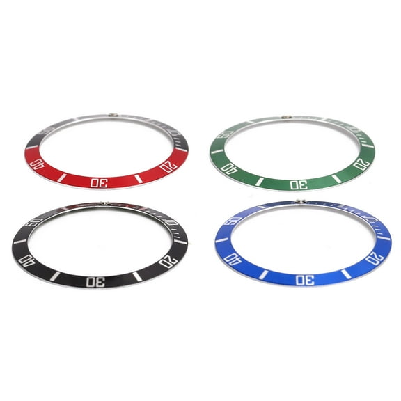 LYUMO 4pcs Aluminum Watch Bezel Replacement Watch Dial Bezel Accessory Parts
