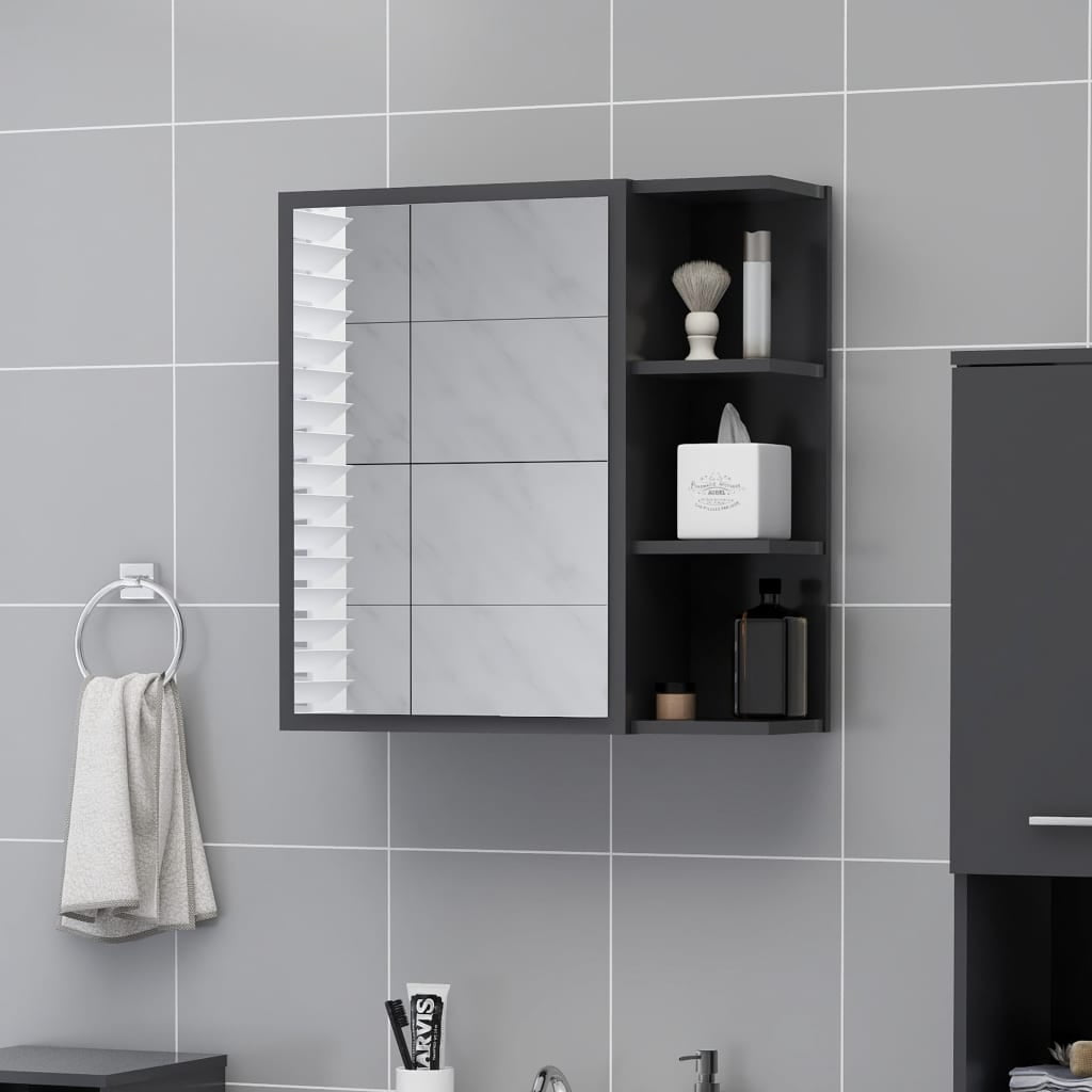 Bathroom Mirror Cabinet 24.6"x8.1"x25.2" Chipboard - Walmart.com