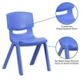 thumbnail image 6 of Flash Furniture Blue Plastic Stackable School Chair,PK5 5-YU-YCX-005-BLUE-GG, 6 of 9