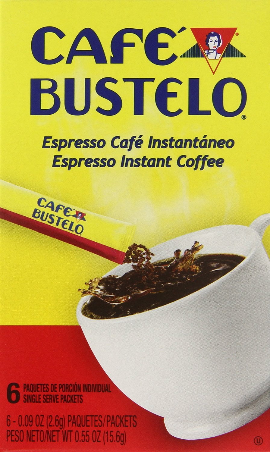 Café Bustelo Espresso Style Dark Roast Instant Coffee, 6 Count Single Serve Packets