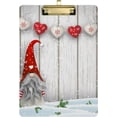 thumbnail image 2 of FMSHPON Christmas Snow Gnome Farmhouse Heart Clipboard Hardboard Wood Nursing Clip Board and Pull for Standard A4 Letter 13x9 inches, 2 of 5