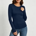 thumbnail image 3 of Auralook Women Round Neck Long Sleeve Thermal Tops Ladies Base Layer Undershirt for Winter Cold Weather with Thumb Holes, 3 of 9