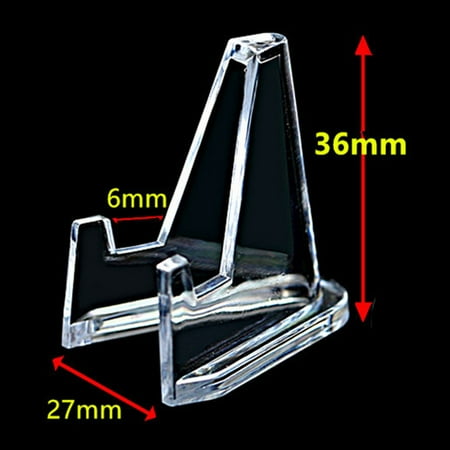 

20Pcs Plastic Coin Display Stand Clear Round Square Case Capsules Holder Easel