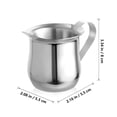 thumbnail image 4 of GOOHOCHY Jarra de leche de acero inoxidable de 3 piezas, 90 ml/3 oz, pequeña para espumar leche, para café expreso, 4 of 7