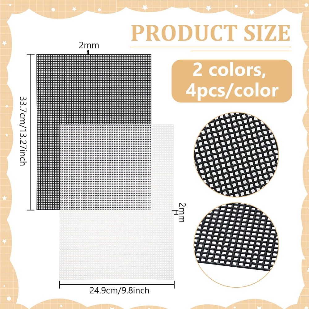 8pcs 2 Colors PE Plastic Mesh Mixed Color 337x249x2mm 4pcs/color