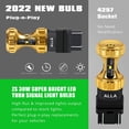 thumbnail image 4 of Alla Lighting 4257 4257NA LED Bulbs, Amber Yellow Turn Signal Lights Replacement Bulbs Super Bright 12V Blinker Lamps Upgrade, 4 of 9