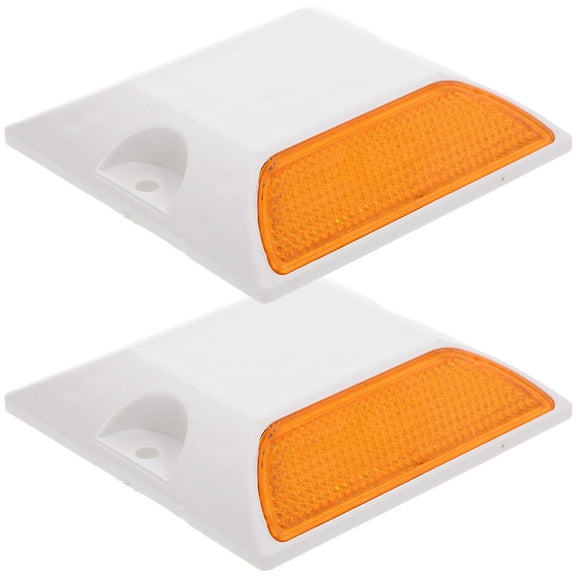 Niceauty 2Pcs Reflective Driveway Reflectors Road Side Reflector Plastic for Enhanced Night Safety