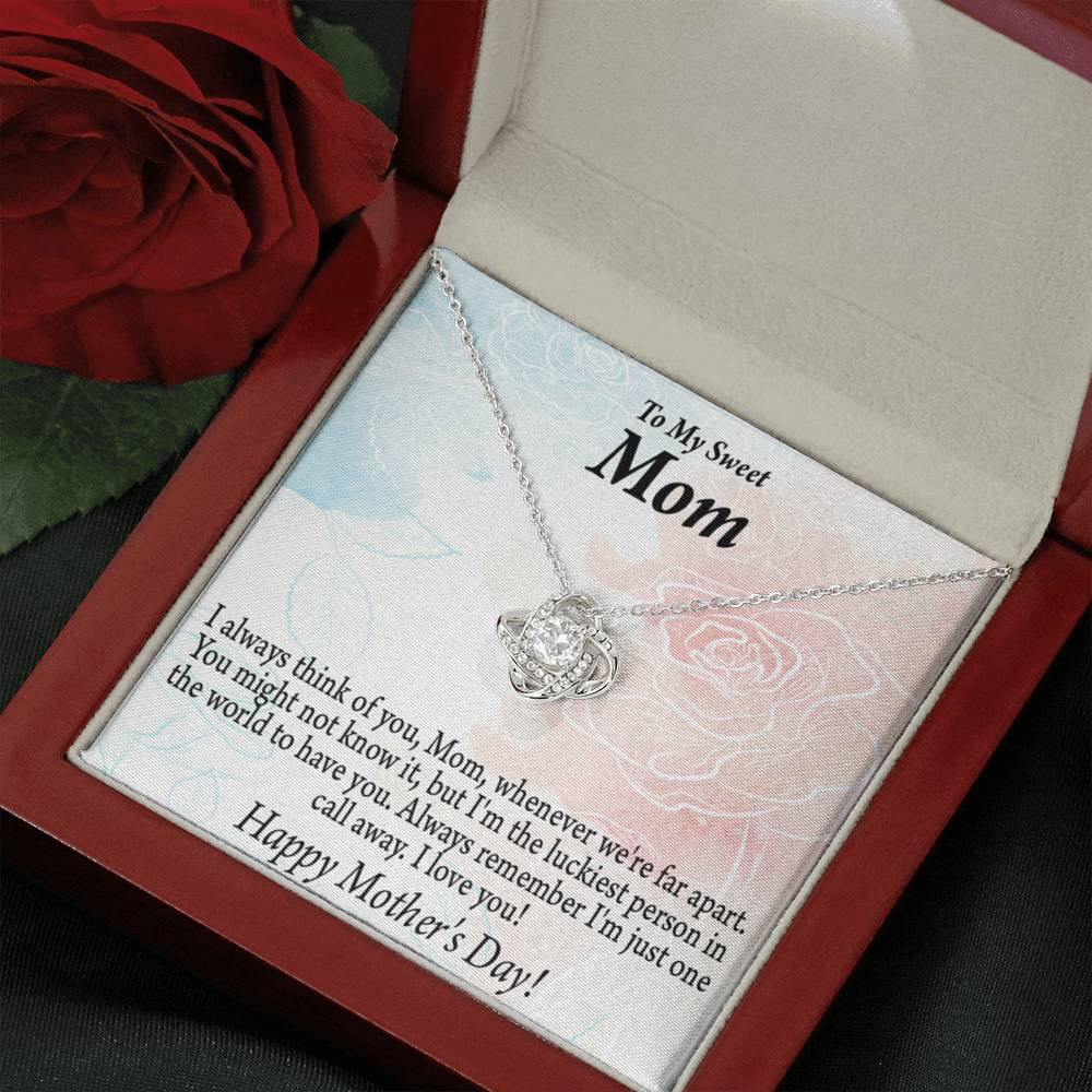 Thinking Of You Happy Mother's Day Love Knot Message Card From Son Daughter