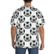 thumbnail image 3 of Fotbe Happy Soccer Camisa Estampada de Manga Corta para Hombre, Casual de Verano, Estilo Playero, Sin Arrugas-Small, 3 of 5