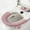 Pink, variant on Decorative Toilet Seat Cover with Cute Embroidery, Soft Plush Thickened Toilet Seat for Winter Warmth, Machine Washable Household Toilet Cushion(Gray)