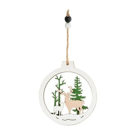 

PRINxy Christmas Wood Chip Pendant-Perfect for Holiday Home and Office Decorations-Adds Festive Charm to Your Christmas Tree C