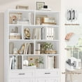 thumbnail image 7 of Homfa 82"H Bookcase with 2 Drawers and 4 Doors, 4-Tier Open Cube Bookcase with Cabinets, for Study Home Office Living Room, White, 7 of 7
