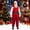 Red, variant on Santa Outfits for Men Adult Santa Suit with Top Pants Hat Beard and Belt 7 Pcs Set Men's Christmas Outfits Christmas Party Outfits for Men