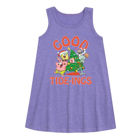 SpongeBob SquarePants - Good Tide - Toddler and Youth Girls A-line Dress