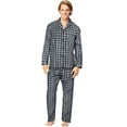 thumbnail image 2 of Hanes Men's and Big Men's Long Sleeve Long Leg Woven Pajama Set, 2-Piece, 2 of 2