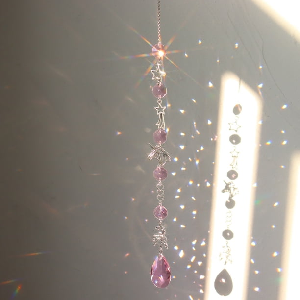 Crystal Windchime Ornaments Star Pendant Garden Hanging Craft (Plata 27) JShteea Libre de BPA