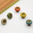 thumbnail image 6 of HDJNal Set of 2, Ceramic Knobs - Kitchen Cabinet Cupboard Door knobs, Round Shape Vintage Pull Handles for Furniture, Drawer Handles - Vintage Shabby Chic (32mm Diameter,Black-Blue), 6 of 7