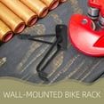 thumbnail image 3 of HONMEET Wall Bike Rack Steel Black Heavy Duty Support for Homeowners Garage Use 1Pcs, 3 of 8