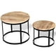 thumbnail image 4 of Juego de mesa de café VidaXL Round 2, madera de mango rugoso, marco de hierro, 4 of 8