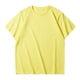 thumbnail image 2 of Camisetas Elvqul para Hombre de Color Sólido Amarillo Manga Corta Casuales Algodón Deportivas Cuello Redondo, 2 of 3