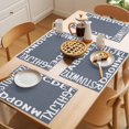 thumbnail image 5 of White Letters Placemats Set of 8 Modern Minimalist Style Sky Grey Place Mats Indoor Wipeable Table Mats Washable Cloth Dining Table Placemats for Kitchen Holiday Party Home Decor 13x19 Inch, 5 of 9