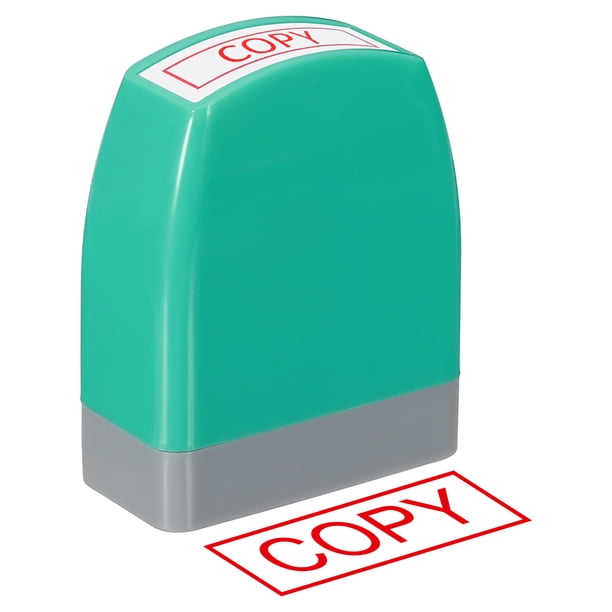 Sello de aviso Uxcell, autoentintado, tinta roja, sellos de oficina, sello de mensaje preentintado, sello de negocio recargable, verde